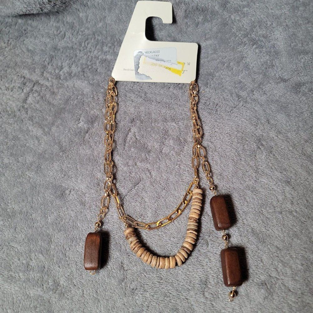 A New Day Womens Brown Beaded Nickel Free Dangle Statement Earring Accessory Set - Picture 2 of 6